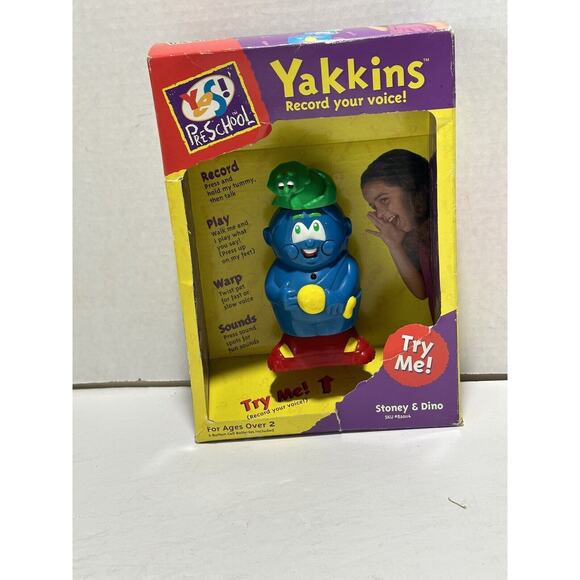 Rare 1997 Yes! Preschool Yakkins STONEY & DINO record your voice Need Batery VTG - Picture 2 of 6